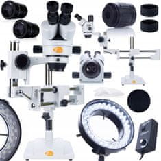 shumee Rosfix Trinocular stereo mikroskop na portalu JupIter Pro MSJP-T-SDMS1 + 56xLED mikroskopski osvetljevalec
