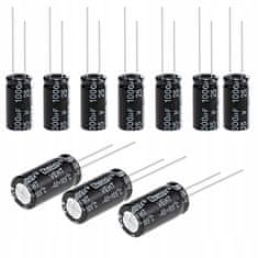 shumee Elektrolitski kondenzator Low ESR 1000uF 25V 10x20mm korak 5mm 10pcs.