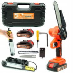shumee Rosfix Rosfix Orange Pirania OP21V Akumulatorska električna žaga, serija Animal PRO + Rosfix "Strong Hobbit" 80x LED svetilka za delavnice z 8M kablom