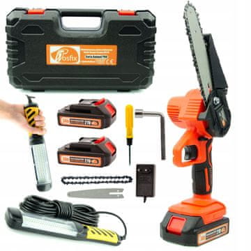 shumee Rosfix Rosfix Orange Pirania OP21V Akumulatorska električna žaga, serija Animal PRO + Rosfix "Strong Hobbit" 80x LED svetilka za delavnice z 8M kablom