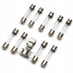 shumee Garnitura steklenih varovalk WTA fast 5x20mm 100 kosov 0,2A-20A