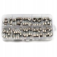 shumee Garnitura steklenih varovalk WTA fast 5x20mm 100 kosov 0,2A-20A