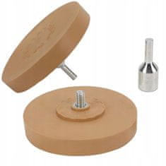 shumee Disk / Gumijasti disk za odstranjevanje lepila iz 90mm platišč + adapter za izvijač