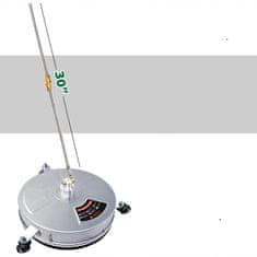 shumee Profesionalna kockasta krtača T-Racer 20" 50 cm s tremi kolesi iz nerjavečega jekla 275 bar s hitrim priključkom 3/8" in 76 cm sulico