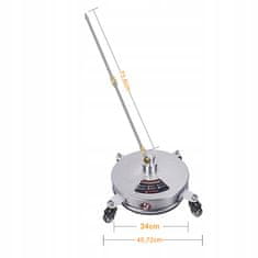 shumee Profesionalna kockasta krtača iz nerjavečega jekla T-Racer 14"" 34 cm 275 bar s hitrim priključkom 1/4""