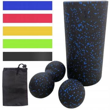 shumee Komplet vadb (valjček, žoga, dvojna žoga) + Set 5 vadbenih trakov
