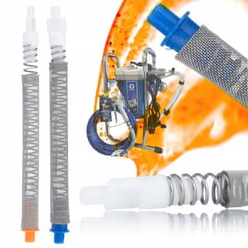 shumee Rosfix FTX 100 mrežasti prstni filter, rdeč za Graco / Airlessco razpršilec barve + FTX 50 mrežasti prstni filter, moder za razpršilec barve