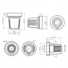 shumee Rosfix 2x gumb za potenciometer, 6 mm os, rdeča 15 x 17 mm