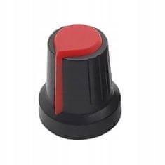 shumee Rosfix 2x gumb za potenciometer, 6 mm os, rdeča 15 x 17 mm