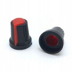 shumee Rosfix 2x gumb za potenciometer, 6 mm os, rdeča 15 x 17 mm