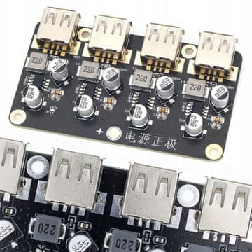 shumee Rosfix Przetwornica 4-kanałowa Napięcia Ładowarka 2.0 3.0 USB Step Down