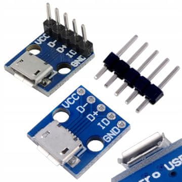 Rosfix Rosfix Gniazdo Micro USB 5 Pin wlutowane na płytkę PCB
