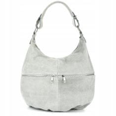 shumee Ženska usnjena torbica A4 shopper bag torba za čez ramo semiš usnje