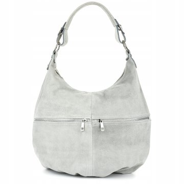 shumee Ženska usnjena torbica A4 shopper bag torba za čez ramo semiš usnje