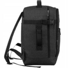 shumee Potovalni nahrbtnik, ročna prtljaga, unisex, črna, kabinska torba, PETERSON