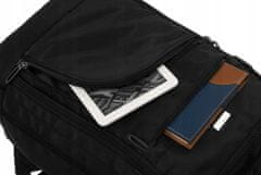 shumee Potovalni nahrbtnik, ročna prtljaga, unisex, črna, kabinska torba, PETERSON