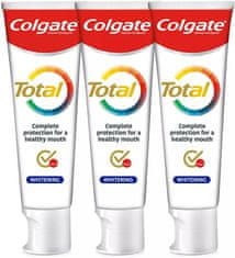 Colgate Belilna zobna pasta Total Whitening Trio 3 x 75 ml