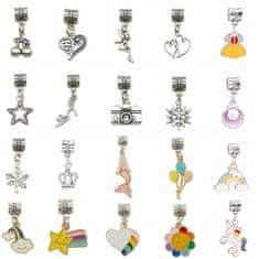 shumee CHARMS PERLE SET ZA IZDELAVO NAKITA ZAPESTNICE OBESKI DARILO