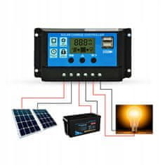 shumee REGULATOR POLNJENJA 10A SOLARNI REGULATOR 12V 24V