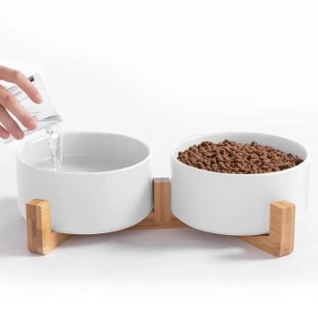 shumee DVOJNA KERAMIČNA DVOJNA MAČJA SKLEDA 2 x 400 ml