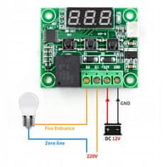shumee DIGITALNI TERMOSTAT W1209 -50C+110C 12V S SENZORJEM