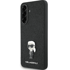 Karl Lagerfeld Originalen ovitek Samsung Galaxy A56 - Glitter IML NFT Iconic - črn ovitek z bleščicami- KLHCSA56GKNPSK