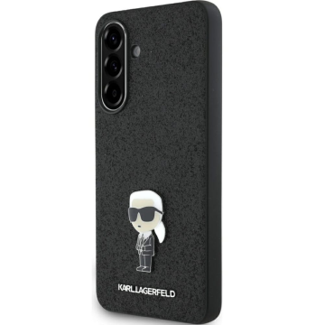 Karl Lagerfeld Originalen ovitek Samsung Galaxy A36 - Glitter IML NFT Iconic - črn ovitek z bleščicami- KLHCSA36GKNPSK