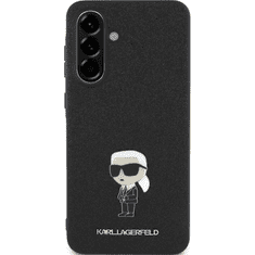 Karl Lagerfeld Originalen ovitek Samsung Galaxy A56 - Glitter IML NFT Iconic - črn ovitek z bleščicami- KLHCSA56GKNPSK