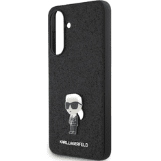Karl Lagerfeld Originalen ovitek Samsung Galaxy A56 - Glitter IML NFT Iconic - črn ovitek z bleščicami- KLHCSA56GKNPSK