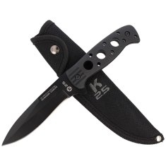 shumee Black Tactical K25 31574 jekleni nož 7CR17MoV s titanovo prevleko, akcija