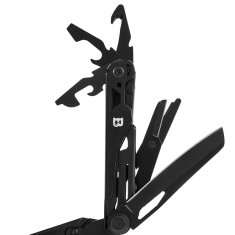 shumee Multitool Badger Outdoor Solid black 16 orodij v kovčku z nastavki