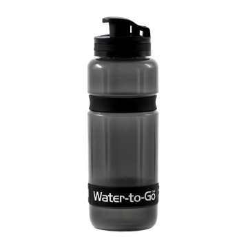 shumee Steklenička s filtrom za vodo Water-to-Go Active 600 ml steklenica s filtrom, črna