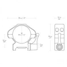 shumee Nastavek za daljnogled Hawke Precision Steel Medium 30 mm Weaver