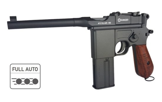 shumee Zračna pištola RANGER M712 Broomhandle CO2 FULL AUTO Blowback 4,5 mm 19 strelov. KWC C96