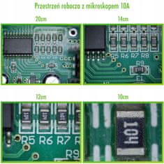 shumee Digitalni mikroskop 10 A solo + nastavljiva 56XLED osvetlitev + 50 mm mikroskopska roka + kamera Techrebal T250