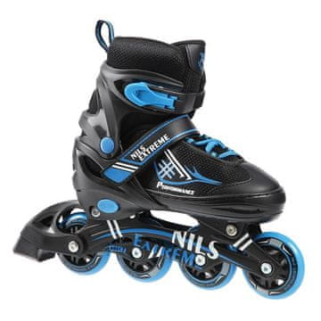 shumee NH7104 A 2v1 ČRNO/MODRI ROLAKI VELIKOST M Z DIMENZIJAMI PL. HOKEJ NILS EXTREME