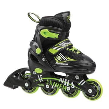 shumee NH7104 A 2v1 ČRNO/ZELENA VEL. S KOTALKE Z DIMENZIJAMI PL. HOKEJ NILS EXTREME