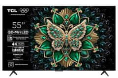 TCL 55C61K televizor, 55, 4K QD-Mini LED, Google TV, 144Hz, Onkyo zvok z Dolby Atmos