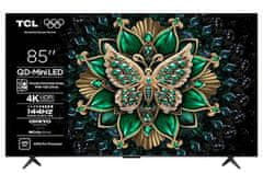 TCL 85C61K televizor, 85, 4K QD-Mini LED, Google TV, 144Hz, Onkyo zvok z Dolby Atmos