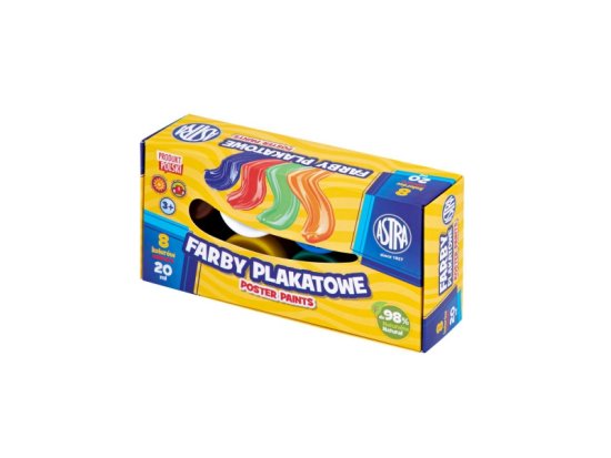 Astra ASTRA Tempera barve v lončku 8x20ml, 301123041