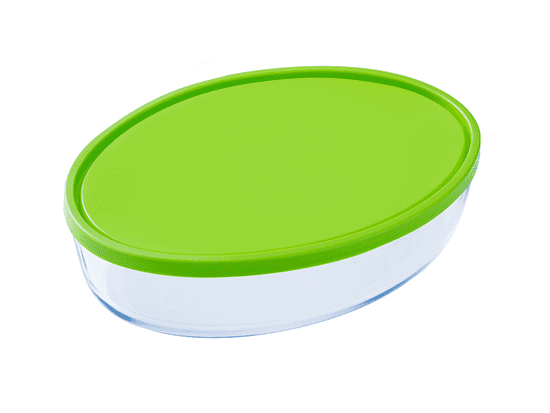 Pyrex Ovalni pekač s pokrovom, 3L, iz borosilikatnega (kaljenega) stekla