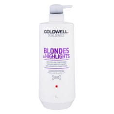 GOLDWELL Dualsenses Blondes & Highlights 1000 ml balzam za svetle lase in lase s prameni za ženske
