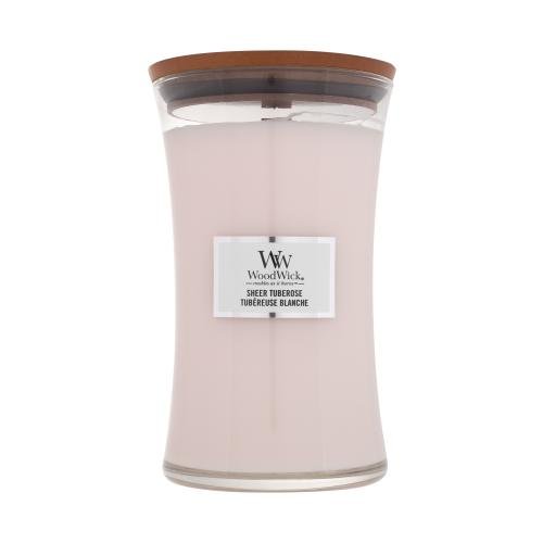 Woodwick Sheer Tuberose dišeča svečka