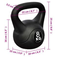 Vidaxl Kettlebell utež 8 kg