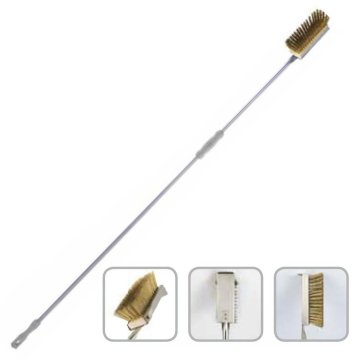 Brusna krtača za peč 180 x16,5xh6cm / inox, medenina