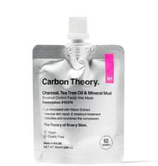 Carbon Theory Mineralna blatna maska z ogljem, oljem čajevca in mineralnim blatom proti izločkom (mokra maska za obraz) 50 ml