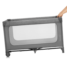 Lionelo potovalna posteljica JASMIN EASY FOLD GREY STONE