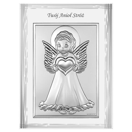 shumee Slika angel varuh za krst srebrni spominek za krst 9x12 cm | Velikost: 9x12cm | Šifra: BC6670F/2
