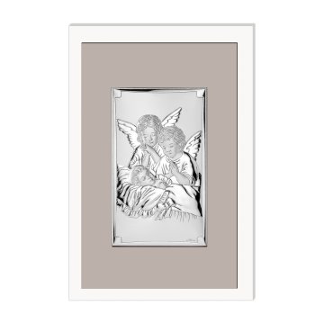 shumee Slika angel varuh srebrna moderna nad posteljo | Velikost: 13x19cm | Šifra: VL81490/1L