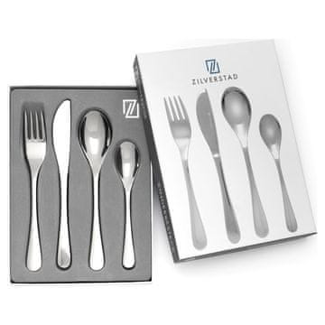 shumee Otroški jedilni pribor z gravuro, štiridelni set, gladek | Velikost: 170x180x170x135 mm | Šifra: ZV6836070